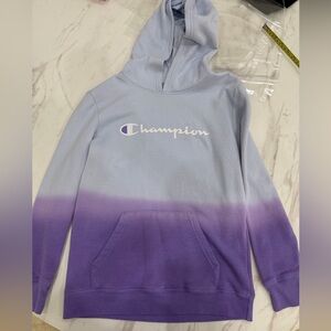 Champion Gray Girls Athletic Hoodie size large